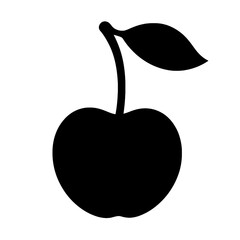 cherry  vector illustration silhouette whit white background