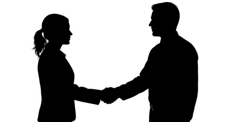 Professional handshake between business colleagues forging a successful partnership in a clean, modern setting, symbolizing collaboration and achievement.