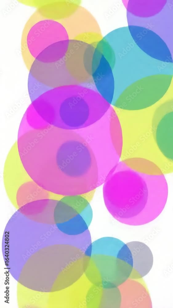Poster vibrant and abstract pattern of overlapping translucent circles with a colorful and modern design on