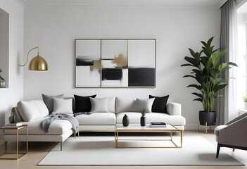 Photo interior modern design room 3d illustration