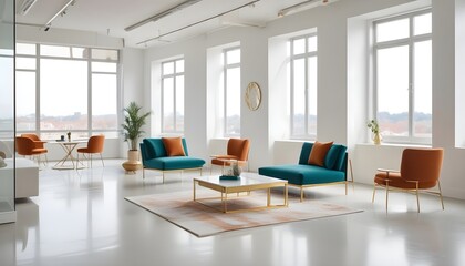 Photo interior modern design room 3d illustration