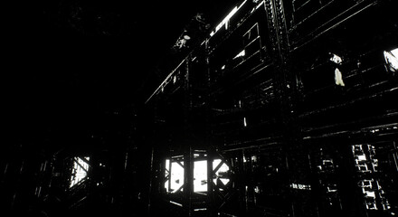 倉庫　反射する空間