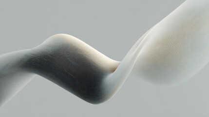 create artwork featuring thin curvy lines that flow gracefully across clean background creating mesmerizing effect