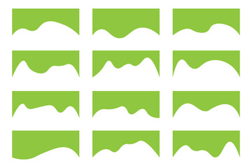 Website Diverder and seperator template. Collection of dividers shape templates. Modern separator header for website and app