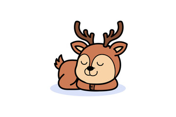 Cute Cartoon Deer Illustration