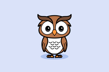 Cute Cartoon Owl Character