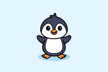Cute Cartoon Penguin Illustration