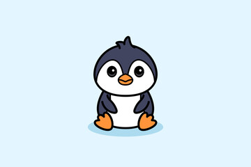 Cute Cartoon Penguin Character