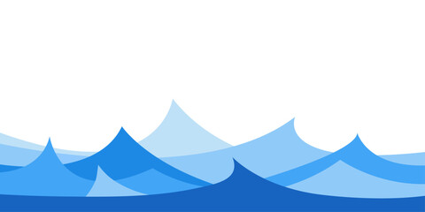 Abstract Blue Waves background vector. ocean wave vector illustration.