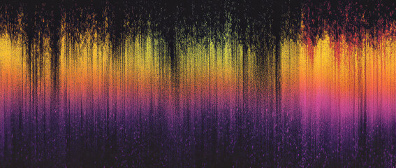 Colorful rainbow gradient background with vibrant hues of purple, orange, yellow, and black creating dynamic visual effect. This abstract design evokes sense of energy and creativity