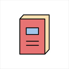 book vector icon line template