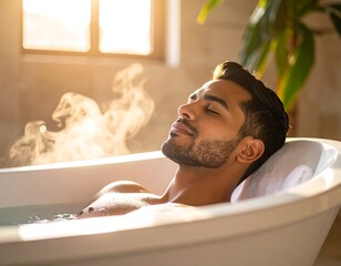Relaxing in Bathtub