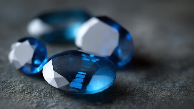 Exquisite Collection: Sparkling Blue Topaz Gemstones, A Symphony of Light and Color