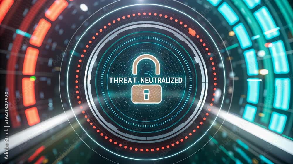 Poster threat hunting in cloud networks visualizing security and protection against cyber threats in digita
