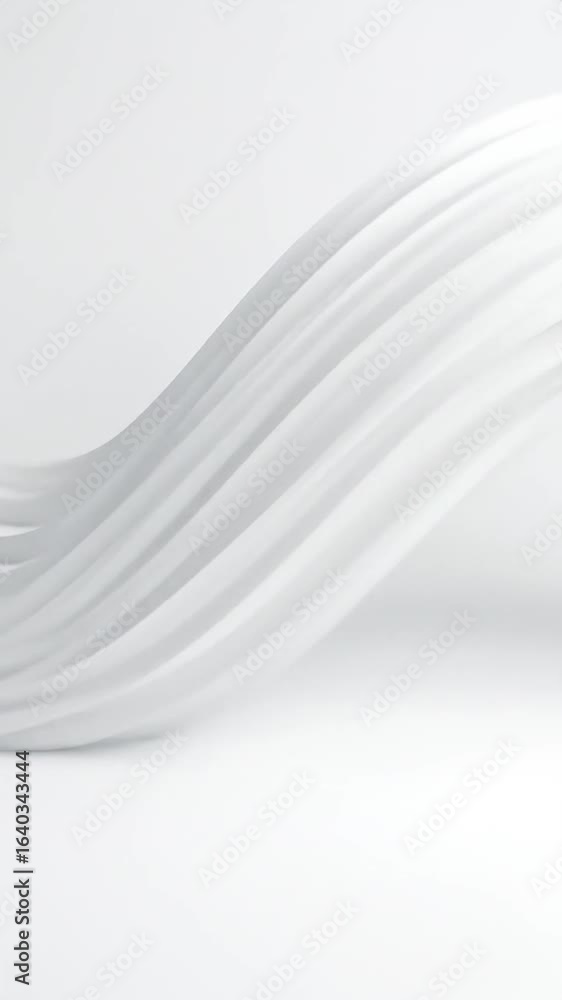 Aufkleber abstract white wave curve on white background creating a smooth modern texture and clean design for 