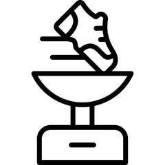 trophy icon illustration design with outline