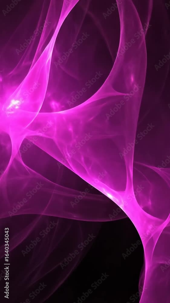 Aufkleber abstract pink fractal background with luminous swirls and dynamic lines for modern design projects