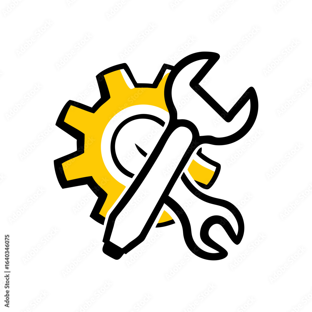 Poster configuration tools hand drawing icon for web and graphic design