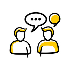 consultation hand drawing icon for web and graphic design