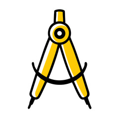 drawing compass hand drawing icon for web and graphic design