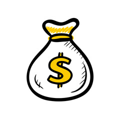 expense hand drawing icon for web and graphic design