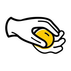 hand giving coin hand drawing icon for web and graphic design