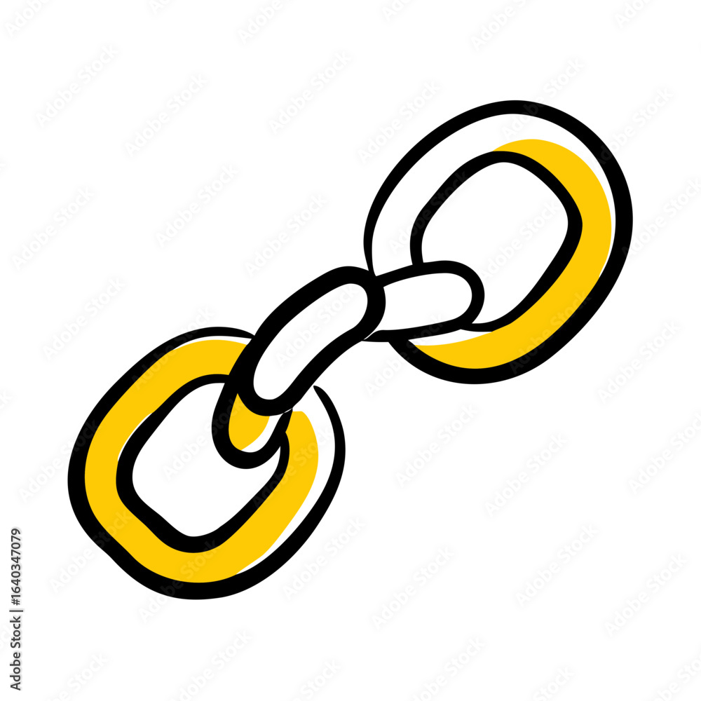 Poster link chart hand drawing icon for web and graphic design