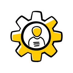 interface settings hand drawing icon for web and graphic design