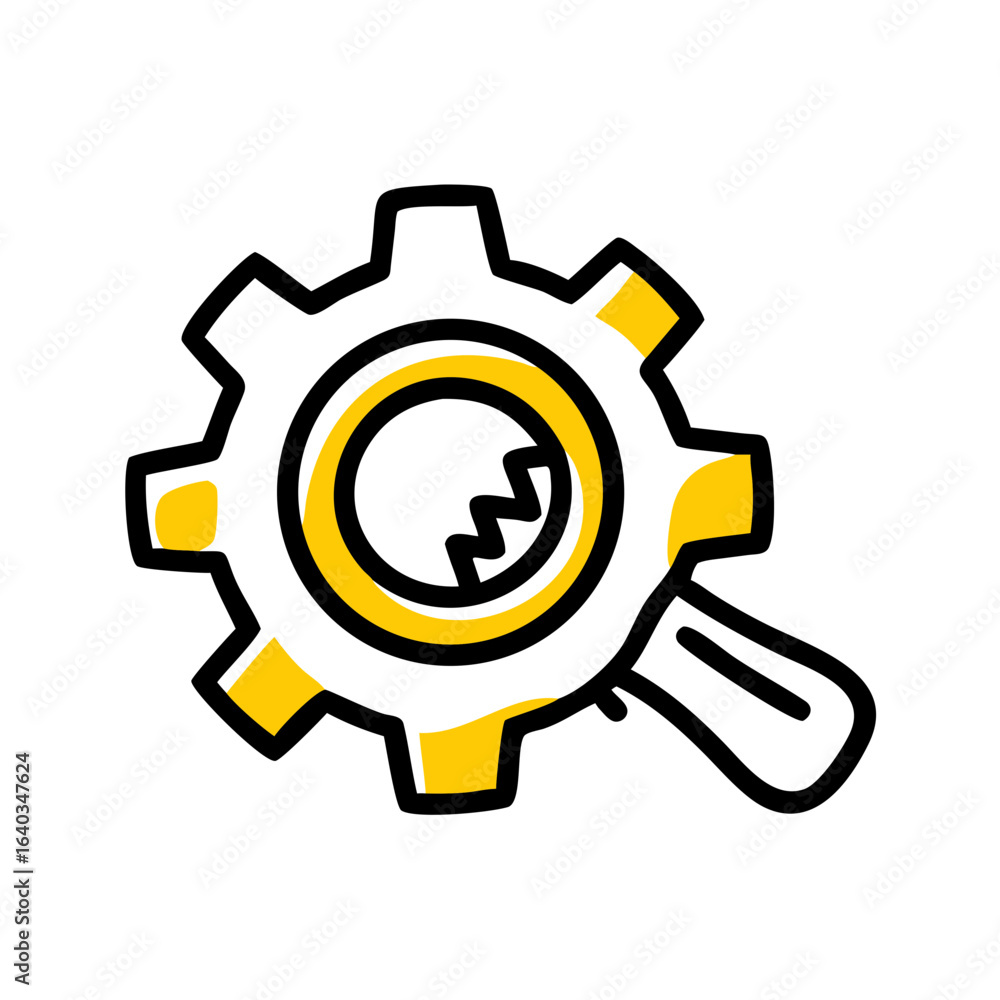 Poster optimization hand drawing icon for web and graphic design