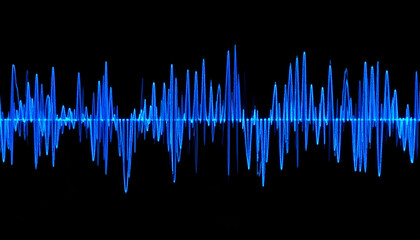 Blue Sound Wave Abstract Background. (1)