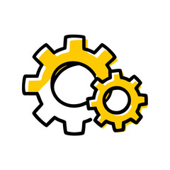 settings options hand drawing icon for web and graphic design