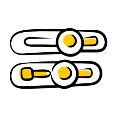 slider control hand drawing icon for web and graphic design