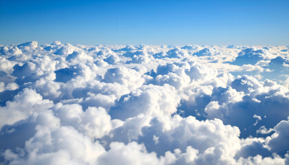 Aerial view Cloudscape with blue sky.