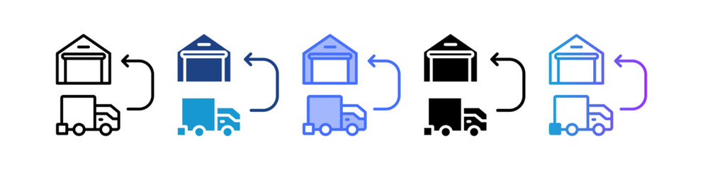 Reverse Logistics multiple icon