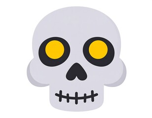 Fototapeta premium Creepy and Cute Skull Character Illustration for Halloween Holiday Season