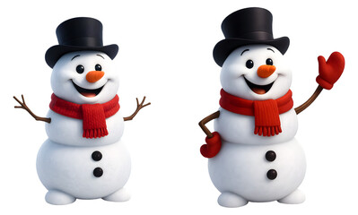 Set of 3D Christmas Elements for Christmas Composition