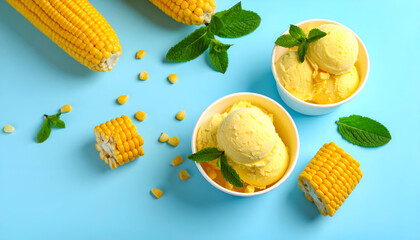 Sweet Corn Ice Cream Summer Treat.