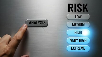 Analyzing risk levels to determine business strategy and financial investment with careful planning and evaluation