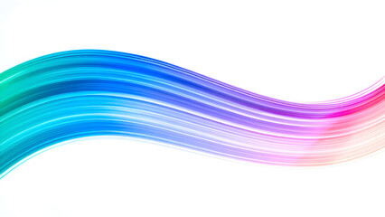 Obraz premium Colorful abstract wavy brush stroke isolated on white background