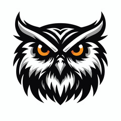 angry owl logo vector image