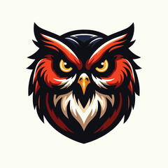 angry owl logo vector image