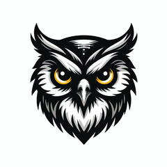 angry owl logo vector image
