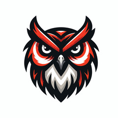 angry owl logo vector image