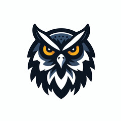 angry owl logo vector image