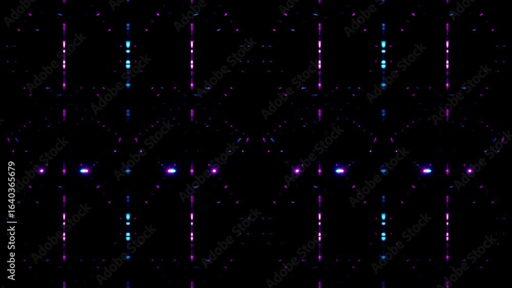 Poster futuristic light grid pulsating with neon colors