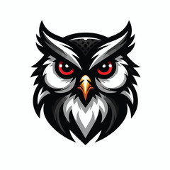 angry owl logo vector image