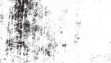 Black and White Heavy Distressed Grunge Texture Vector Overlay