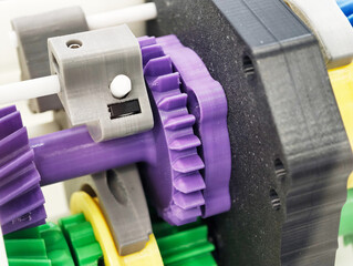 Innovative plastic products created through advanced 3D printing technology in a manufacturing workshop