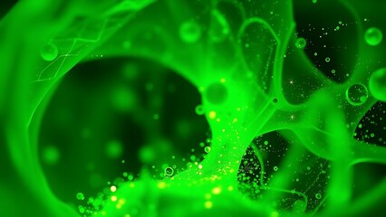 Abstract representation of magnesium-rich food with vibrant green hues and sparkling particles, symbolizing hidden nutritional power.