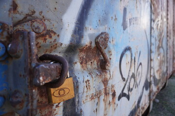 old rusty padlock